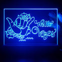 ADVPRO Hello Vibes with rock sign and rose Tabletop LED neon sign st5-j5056 - Blue