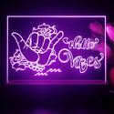 ADVPRO Hello Vibes with rock sign and rose Tabletop LED neon sign st5-j5056 - Purple