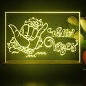 ADVPRO Hello Vibes with rock sign and rose Tabletop LED neon sign st5-j5056 - Yellow