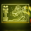 ADVPRO Time to surf with skull head Tabletop LED neon sign st5-j5057 - Yellow