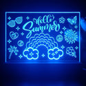 ADVPRO Hello Summer with happy icons Tabletop LED neon sign st5-j5058 - Blue