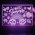 ADVPRO Hello Summer with happy icons Tabletop LED neon sign st5-j5058 - Purple