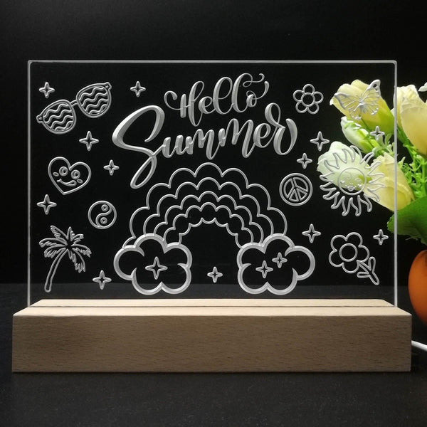 ADVPRO Hello Summer with happy icons Tabletop LED neon sign st5-j5058 - 7 Color