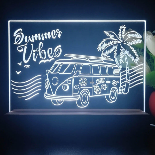 ADVPRO Summer Vibes with car and tree Tabletop LED neon sign st5-j5059 - White