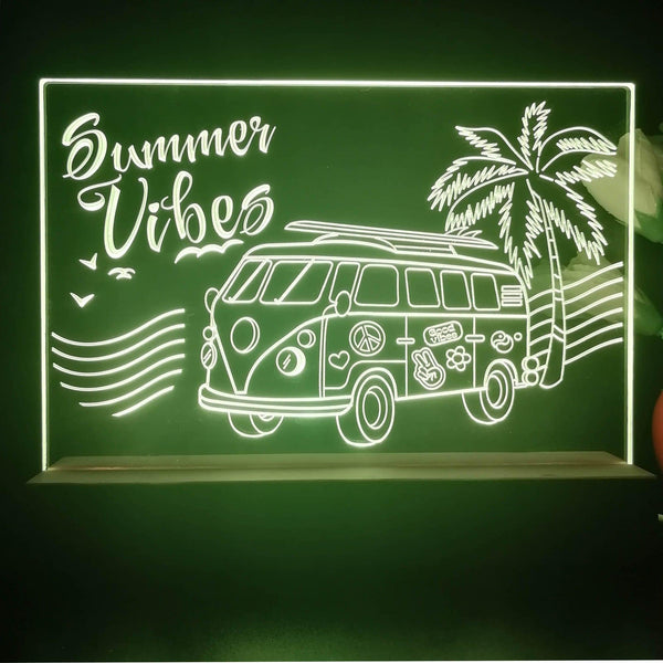 ADVPRO Summer Vibes with car and tree Tabletop LED neon sign st5-j5059 - Yellow