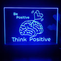ADVPRO Be positive think positive Tabletop LED neon sign st5-j5061 - Blue