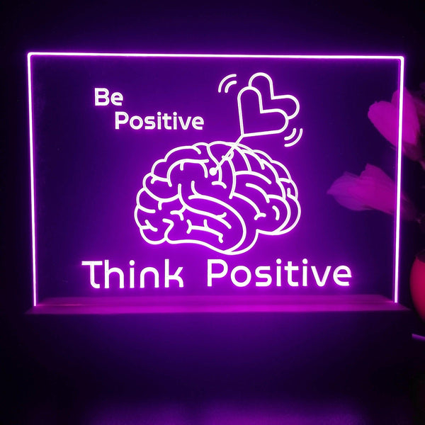 ADVPRO Be positive think positive Tabletop LED neon sign st5-j5061 - Purple