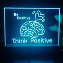 ADVPRO Be positive think positive Tabletop LED neon sign st5-j5061 - Sky Blue