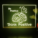 ADVPRO Be positive think positive Tabletop LED neon sign st5-j5061 - Yellow