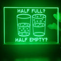 ADVPRO Half full? Half empty? Tabletop LED neon sign st5-j5062 - Green