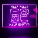 ADVPRO Half full? Half empty? Tabletop LED neon sign st5-j5062 - Purple