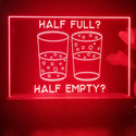 ADVPRO Half full? Half empty? Tabletop LED neon sign st5-j5062 - Red