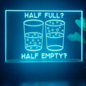 ADVPRO Half full? Half empty? Tabletop LED neon sign st5-j5062 - Sky Blue