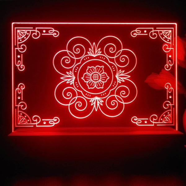 ADVPRO Classic pattern like glass flower Tabletop LED neon sign st5-j5065 - Red