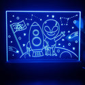 ADVPRO Alien with rocket for boy Tabletop LED neon sign st5-j5066 - Blue