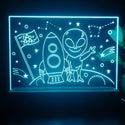 ADVPRO Alien with rocket for boy Tabletop LED neon sign st5-j5066 - Sky Blue