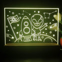 ADVPRO Alien with rocket for boy Tabletop LED neon sign st5-j5066 - Yellow
