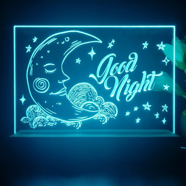 ADVPRO Classic moon - good night Tabletop LED neon sign st5-j5067 - Sky Blue
