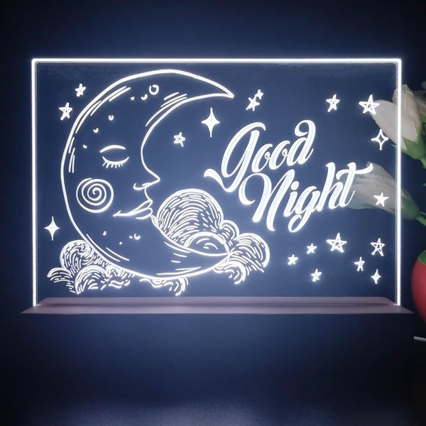ADVPRO Classic moon - good night Tabletop LED neon sign st5-j5067 - White