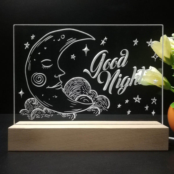 ADVPRO Classic moon - good night Tabletop LED neon sign st5-j5067 - 7 Color