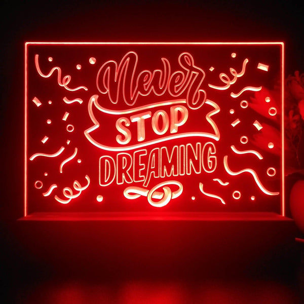 ADVPRO Never stop dreaming Tabletop LED neon sign st5-j5068 - Red