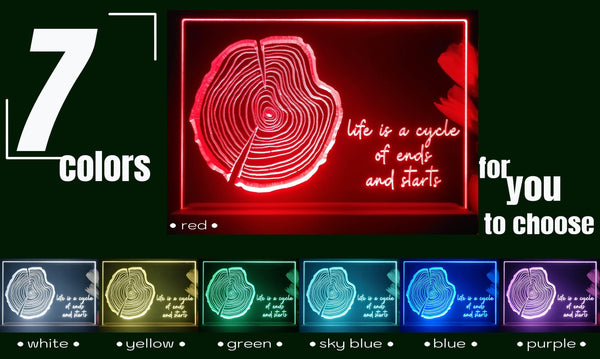 ADVPRO Tree- growth rings Tabletop LED neon sign st5-j5069