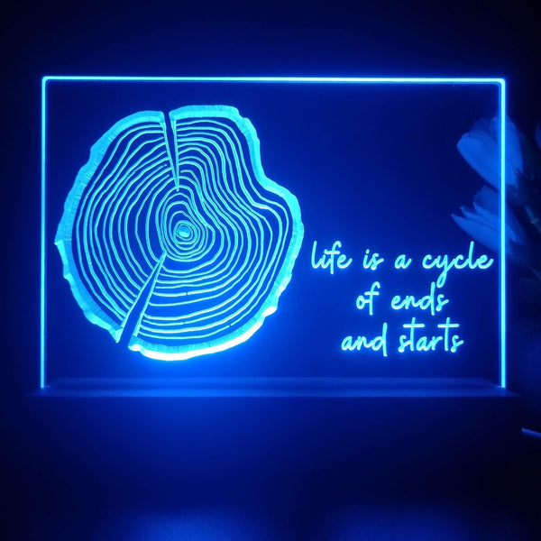 ADVPRO Tree- growth rings Tabletop LED neon sign st5-j5069 - Blue