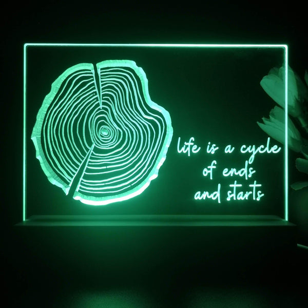 ADVPRO Tree- growth rings Tabletop LED neon sign st5-j5069 - Green