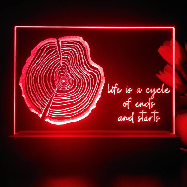 ADVPRO Tree- growth rings Tabletop LED neon sign st5-j5069 - Red