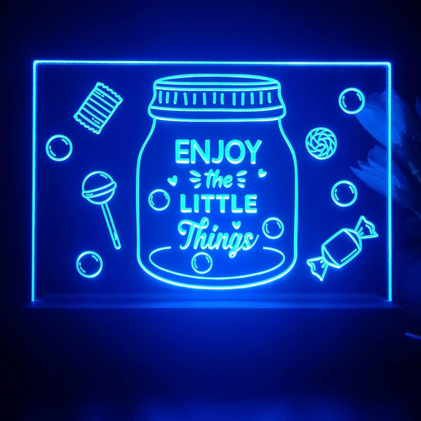 ADVPRO Enjoy the little things Tabletop LED neon sign st5-j5070 - Blue