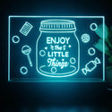 ADVPRO Enjoy the little things Tabletop LED neon sign st5-j5070 - Sky Blue
