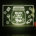 ADVPRO Enjoy the little things Tabletop LED neon sign st5-j5070 - Yellow