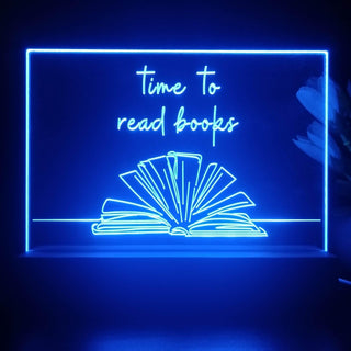 ADVPRO Time to read books Tabletop LED neon sign st5-j5071 - Blue