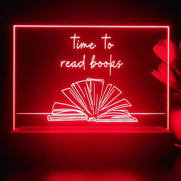 ADVPRO Time to read books Tabletop LED neon sign st5-j5071 - Red