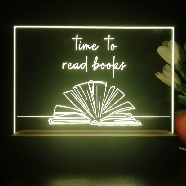 ADVPRO Time to read books Tabletop LED neon sign st5-j5071 - Yellow