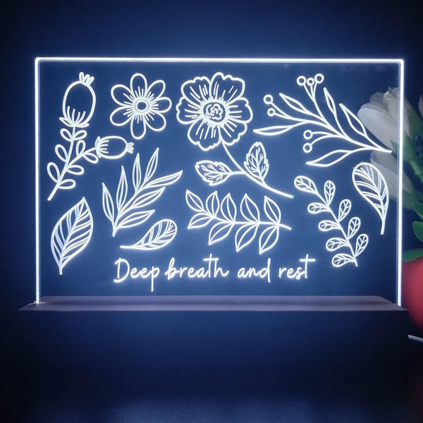 ADVPRO Deep breath and rest Tabletop LED neon sign st5-j5072 - White
