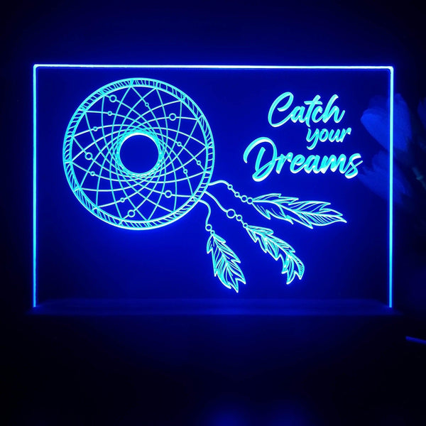 ADVPRO Catch your dreams Tabletop LED neon sign st5-j5073 - Blue