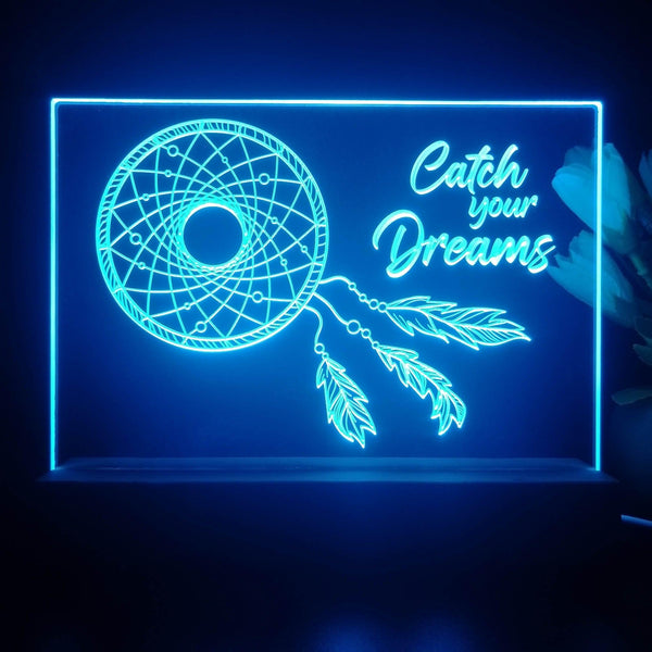ADVPRO Catch your dreams Tabletop LED neon sign st5-j5073 - Sky Blue