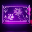 ADVPRO God bless you Tabletop LED neon sign st5-j5074 - Purple