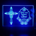 ADVPRO You can believe god Tabletop LED neon sign st5-j5075 - Blue