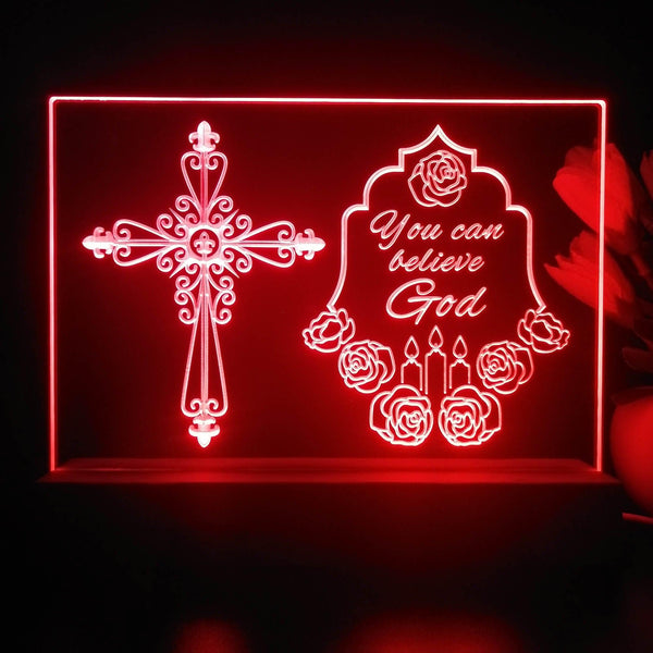 ADVPRO You can believe god Tabletop LED neon sign st5-j5075 - Red
