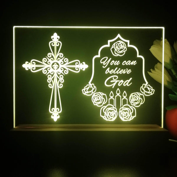 ADVPRO You can believe god Tabletop LED neon sign st5-j5075 - Yellow