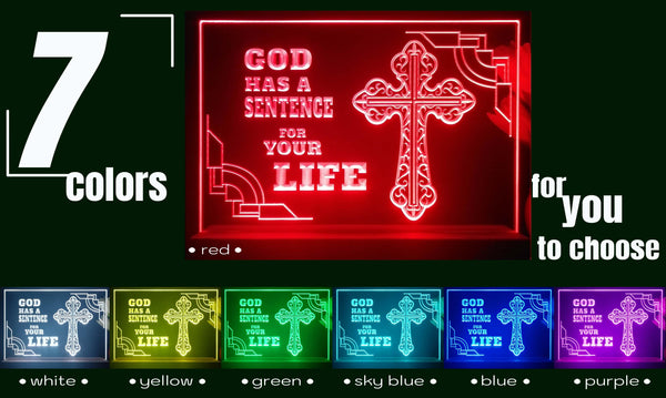 ADVPRO God has a sentence for your life Tabletop LED neon sign st5-j5076