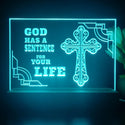 ADVPRO God has a sentence for your life Tabletop LED neon sign st5-j5076 - Sky Blue
