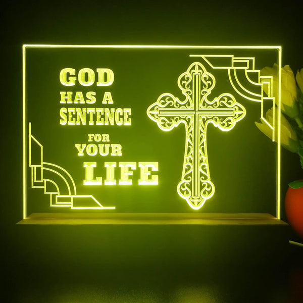 ADVPRO God has a sentence for your life Tabletop LED neon sign st5-j5076 - Yellow