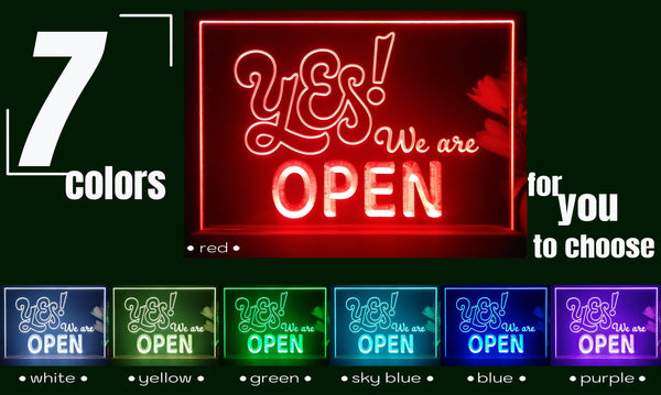 ADVPRO Yes, we are open Tabletop LED neon sign st5-j5079