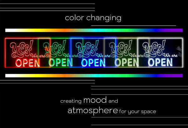 ADVPRO Yes, we are open Tabletop LED neon sign st5-j5079 - Color Changing
