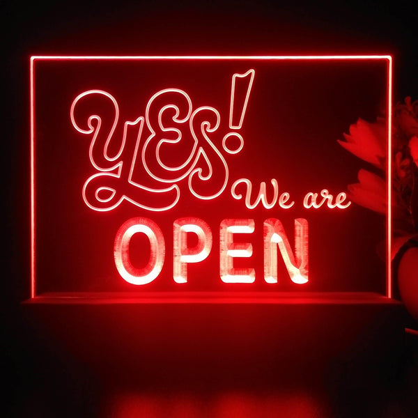 ADVPRO Yes, we are open Tabletop LED neon sign st5-j5079 - Red