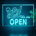 ADVPRO Yes, we are open Tabletop LED neon sign st5-j5079 - Sky Blue