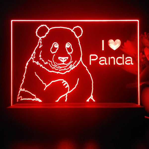 ADVPRO I love panda Tabletop LED neon sign st5-j5080 - Red